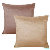 Kit 2 Capas De Almofadas Cetim Premium - Avelã e Dourado